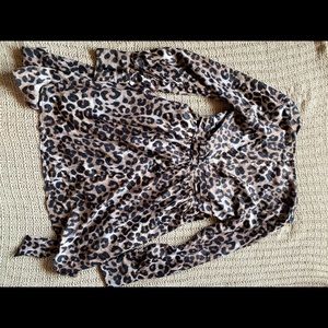Leopard drape dress
